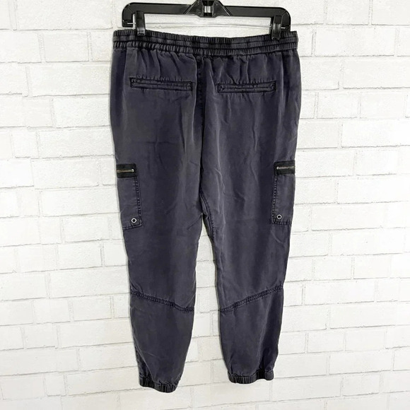 Pam & Gela Gray Cropped Pull On Cargo Pants Women's Size Small - Picture 4 of 7